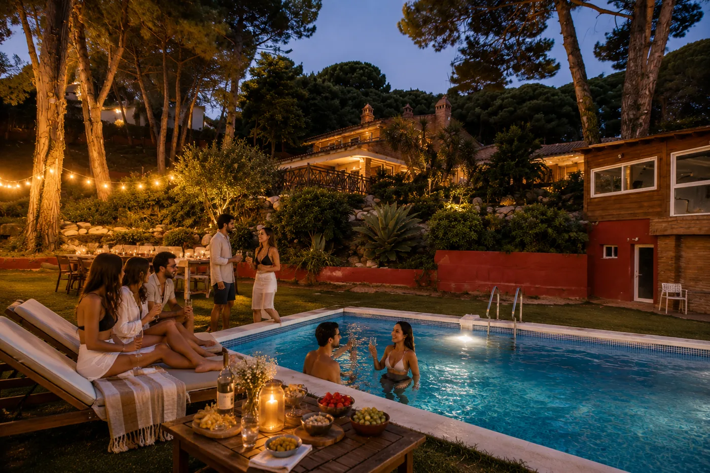 Fin de semana con amigos en villa privada con piscina